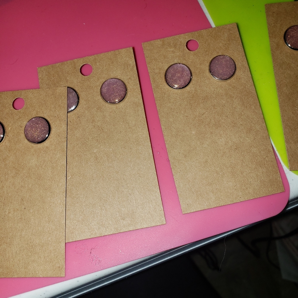 5 pairs lotus colored stud earrings